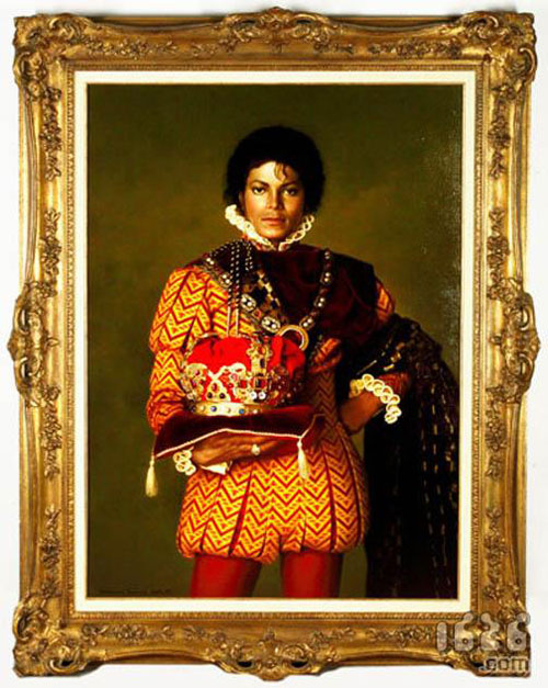 Oil Canvas of The King from 1995 estimate，$4000 to $6000