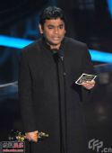 图：A.R.Rahman登台发表获奖感言