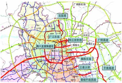 客站 按照规划,广州新火车站将通过规划建设中的东新; 年票互通真正图片