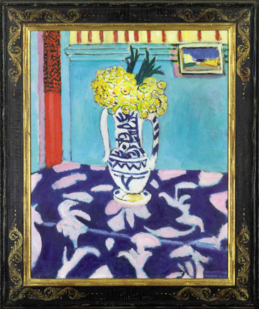 马蒂斯(henri matisse)1911年的油画作品《les coucous, tapis bleu