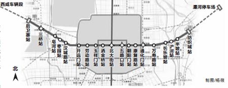 西安地铁一号线19站名确定 拟每2分钟发一班车