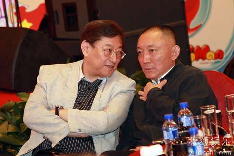 本届上影节执行副,上影集团总裁任仲伦,中影集团总裁韩三平,华谊