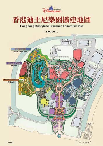 香港迪士尼乐园扩建地图图片