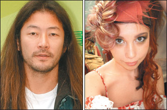 浅野忠信(左图)宣布离婚不久，就爆出有新欢女模Diana Chiaki(右图）