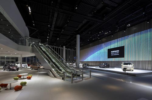 日产全球新总部展厅产品展示区