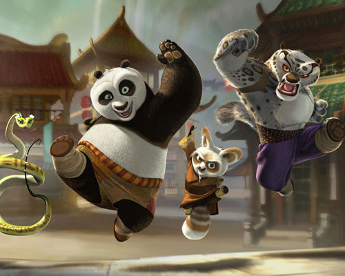 《功夫熊猫》等等动画片是梦工厂的风格
