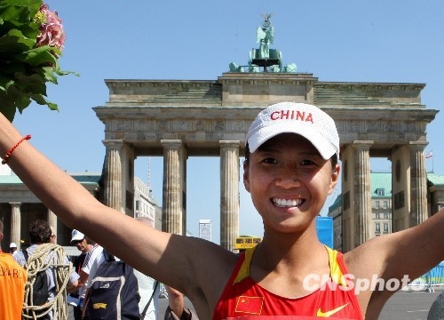 柏林世界田径锦标赛:刘虹获女子20公里竞走铜