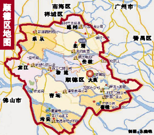 广东省委正式批复: 顺德行使地级市管理权限;;   顺德区地图; 广东图片