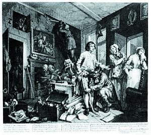 查普曼兄弟恶搞了"英国绘画之父"威廉·荷加斯的作品《一个浪子的