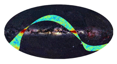 欧航局卫星探测到最清晰宇宙微波背景辐射图-