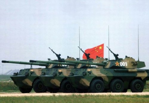 车辆第12方队:ptl-02 100毫米轮式突击炮