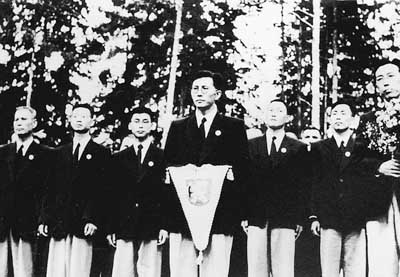 中国代表团在1952年赫尔辛基奥运会上。这是