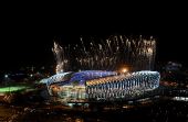 图文：第十一届全运会济南隆重开幕 俯瞰体育场