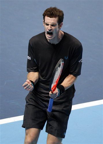 图文:atp年终总决赛揭幕战 穆雷自信大吼