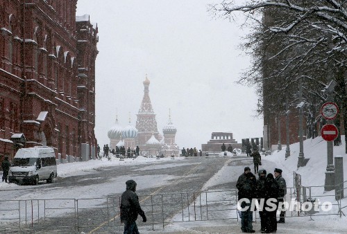 国内新闻 欢庆2010年元旦 2010元旦图片 十二月三十一日,莫斯科红场