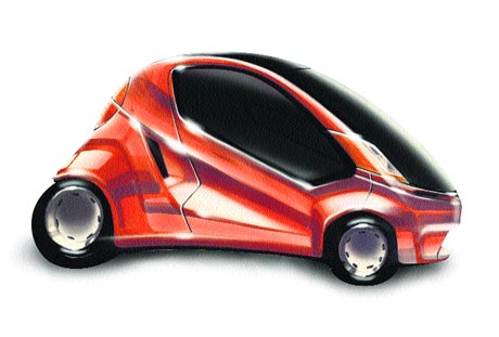 2010印度车展 宝马老式迷你车比Nano还小