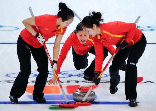 综合体育 2010温哥华冬奥会 温哥华冬奥会冰壶 冰壶图片 女子冰壶中国