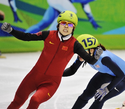 温哥华冬奥会短道速滑 短道速滑图片 王蒙获短道速滑女子1000米冠军