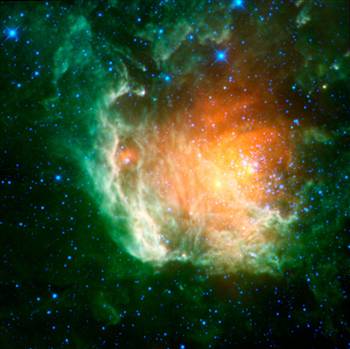 美国最新公布恒星云图片 似巨大宇宙"玫瑰"(图)