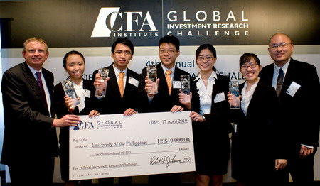 菲律宾大学勇夺CFA 协会全球投资分析比赛总