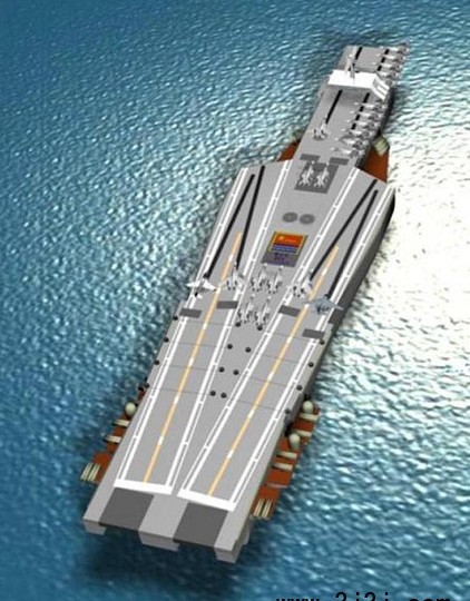 资料图:网友设计的中国海军航母想象图.