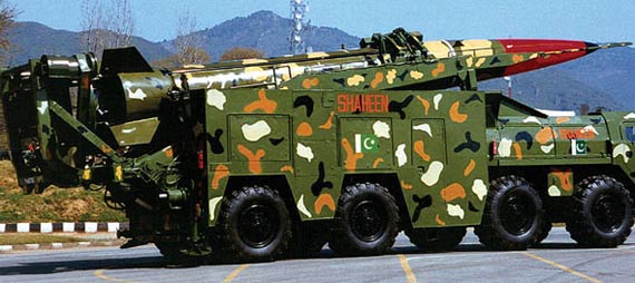 巴基斯坦陆军装备的沙欣-1战术导弹