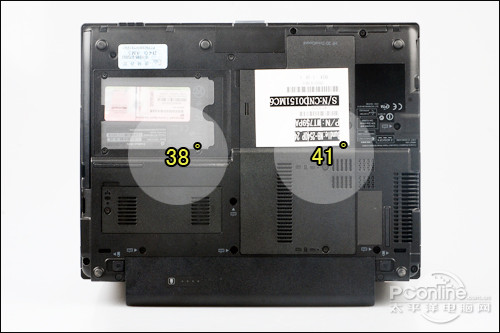 惠普EliteBook 2540p机身底部温度