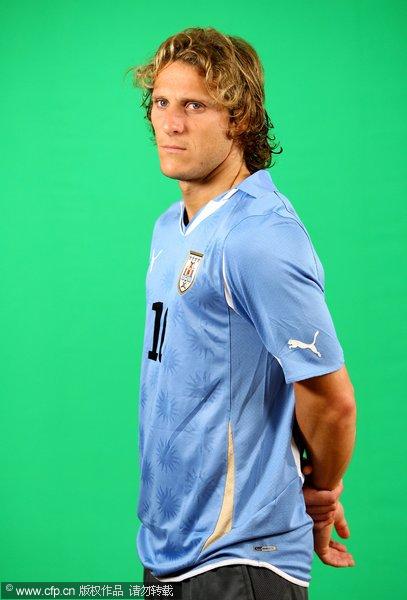 幻灯:2010世界杯乌拉圭队官方肖像照