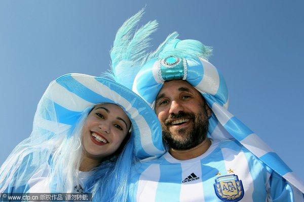 美女球迷助阵阿根廷