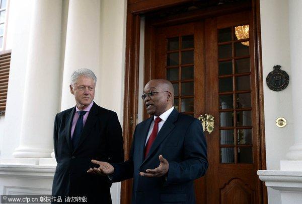 南非总统祖玛接见克林顿