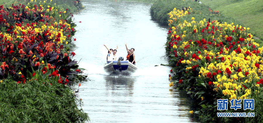 成都"水上花床"迷人眼(组图)