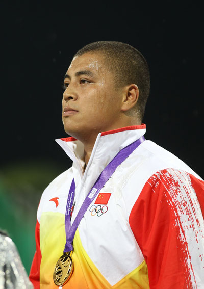 在男子链球决赛中,中国选手刘斌斌以73米99的