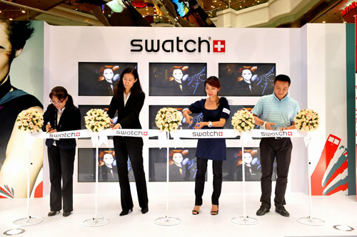 swatch天河城旗舰店开幕剪采仪式