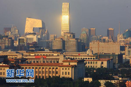 北京国贸大厦竣工今日开业 系京城第一高楼(图