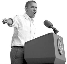 奥巴马中期竞选演讲发飙 怒称共和党当他是条