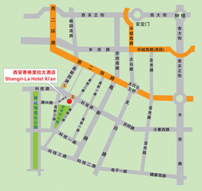 2010年中国国际教育展:西安交通地图