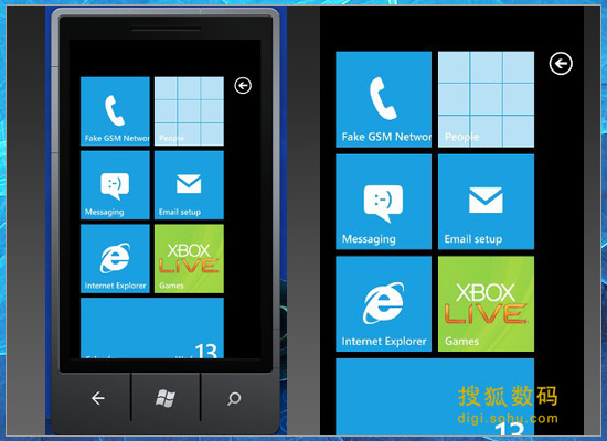 windows phone 7系统主界面