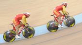 图文：自行车男子团体竞速赛开赛 中国两名选手