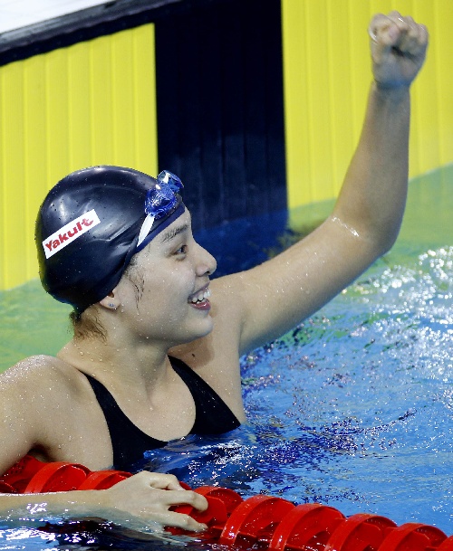 (亚运会)(7)游泳--季丽萍女子100米蛙泳夺冠滚