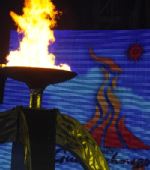 图文：亚运会闭幕式在广州举行 主火炬塔