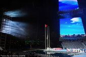图文：广州亚运会第十五比赛日 降会旗仪式