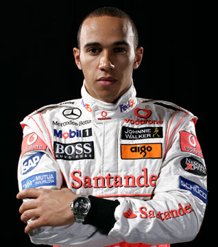 lewis hamilton,alonso lewis hamilton佩戴豪雅超级卡莱拉计时码表