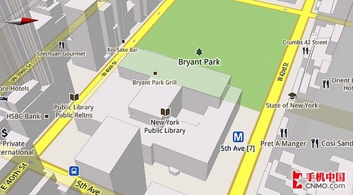 google maps谷歌地图v5.0 for android版3d视图界面效果