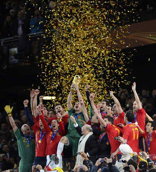 2010年10大体育新闻:西班牙夺冠 刘翔王者归来