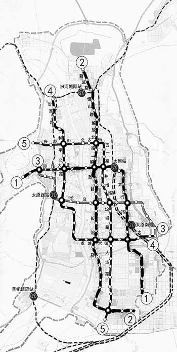 市区线路方案由5条市区线构成,全长157.图片