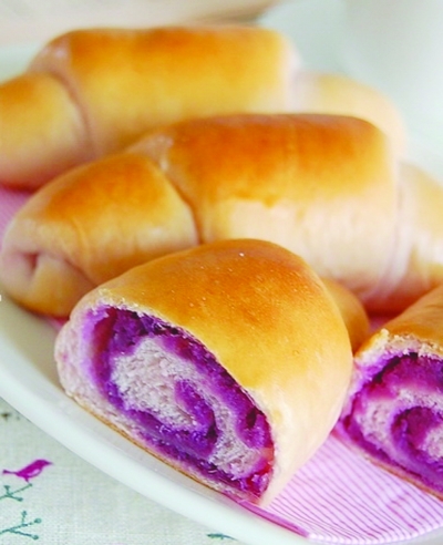 紫薯面包卷(图)