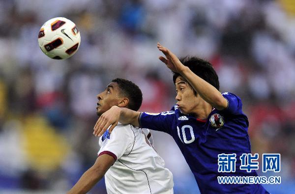 足球亚洲杯四分之一决赛:日本对阵卡塔尔(组图