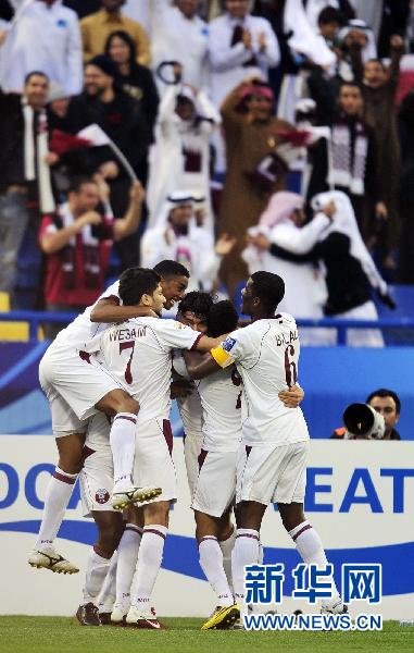 足球亚洲杯四分之一决赛:日本对阵卡塔尔(组图