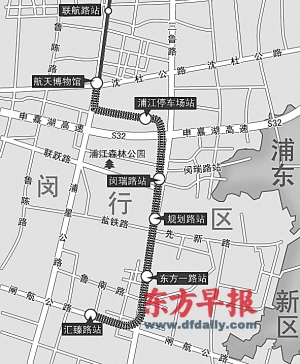 轨交8号线将再向南延伸5站(图)