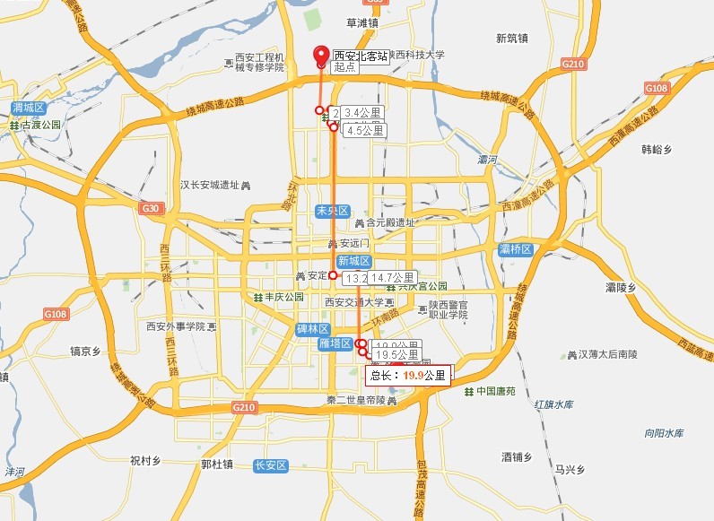 网友发帖称曲江新区无公交线路通往火车北站(图)图片